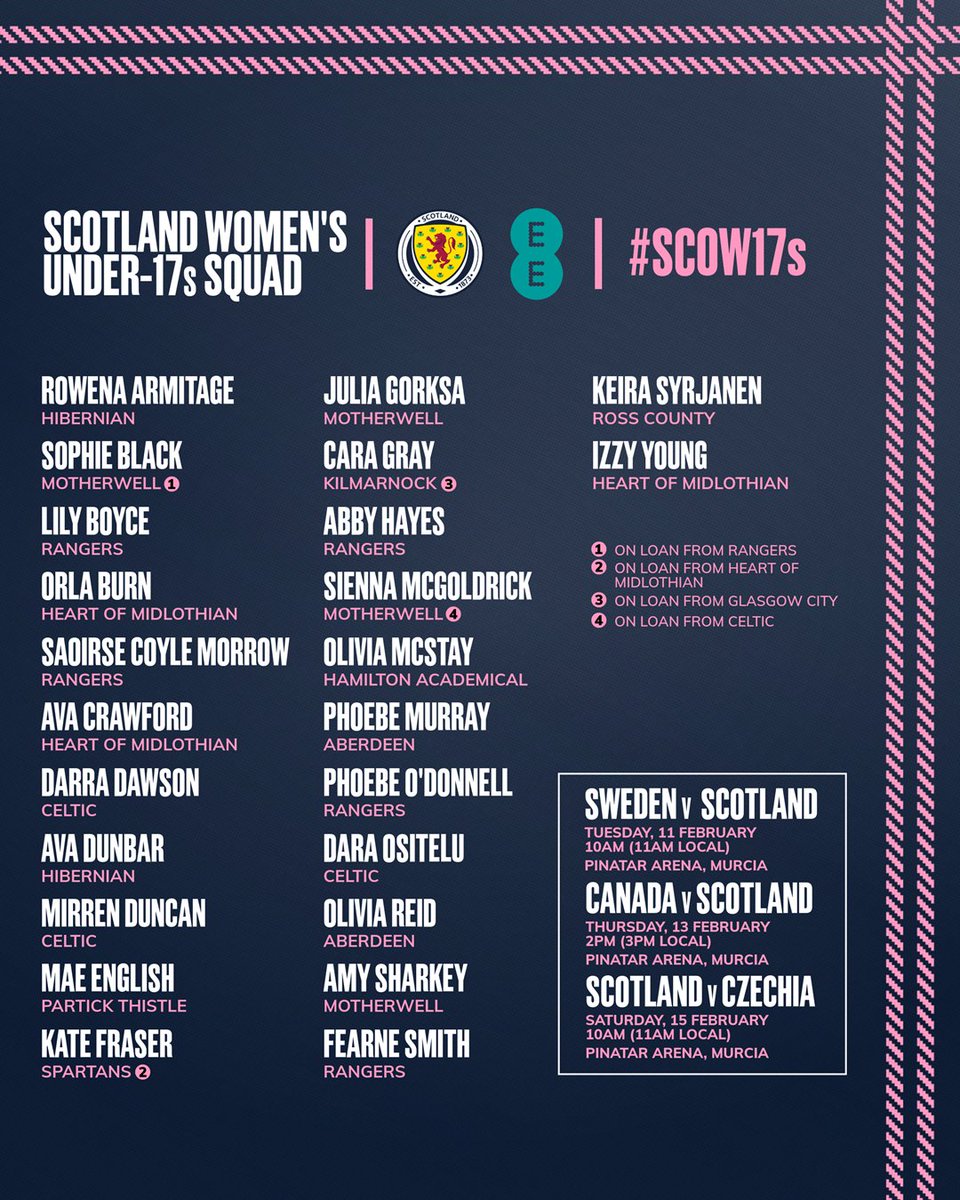 #SCOW17s | New Scotland Women's Under-17s Head Coach, Michael Tuohy, has named his first squad for next month's MIMA Cup 🏴󠁧󠁢󠁳󠁣󠁴󠁿

➡️ Read more here: scotfa.co/W17Feb25

#YoungTeam