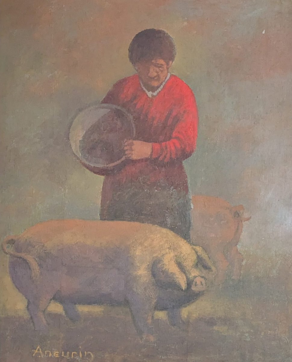 RogersJonesCo1's tweet photo. 🚚 DELIVERED FOR AUCTION THIS WEEK 🚚
Aneurin Jones oil - 'Bwydo Mochyn' 🐖
ESTIMATE: £1000-1500
AUCTION: The Welsh Sale
DATE: April 13th
#aneurin #aneurinjones #welshart #welshartist #welsh #mochyn #celf #celfcymru #celfcymraeg #cymraeg #cymru #oilpainting #artist #art https://t.co/RdY4oxVynu