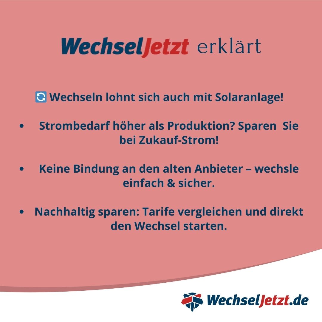 wechseljetzt's tweet photo. Sie haben eine Solaranlage und fragen sich, ob es Sinn macht zu wechseln? Na klar, denn auch hier kann gespart werden! ☀⚡💵 (Viele, aber nicht alle Stromanbieter nehmen Kunden mit Photovoltaik, daher lohnt sich ein kurzer Anruf) #photovoltaik #stromwechsel #wechseljetzt https://t.co/UxymU2AISH