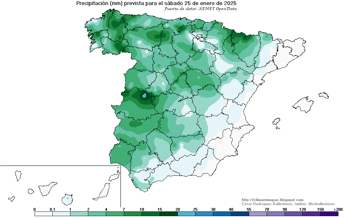 crballesteros's tweet photo. #ClimaEnMapas. Precipitación prevista para hoy y mañana, elaborada con la predicción horaria por municipios de #AemetOpenData
Más información en: https://t.co/Ybb01g4I18
Ahora estoy también en bluesky (@crballesteros) https://t.co/ze2ORY9aQ5