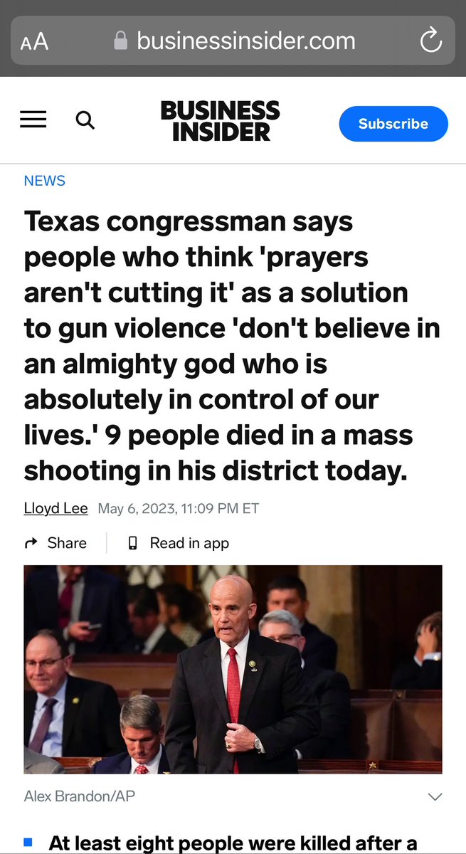 LanceASchart's tweet photo. @fred_guttenberg It’s okay because Texas MAGA Mouthpiece @RepKeithSelf says the kids will be all right if families just double down on prayer before heading to school, asking God not to allow them to be shot in the classroom — or the #AllenStrong outlet mall… https://t.co/tlo4YGZfC7
