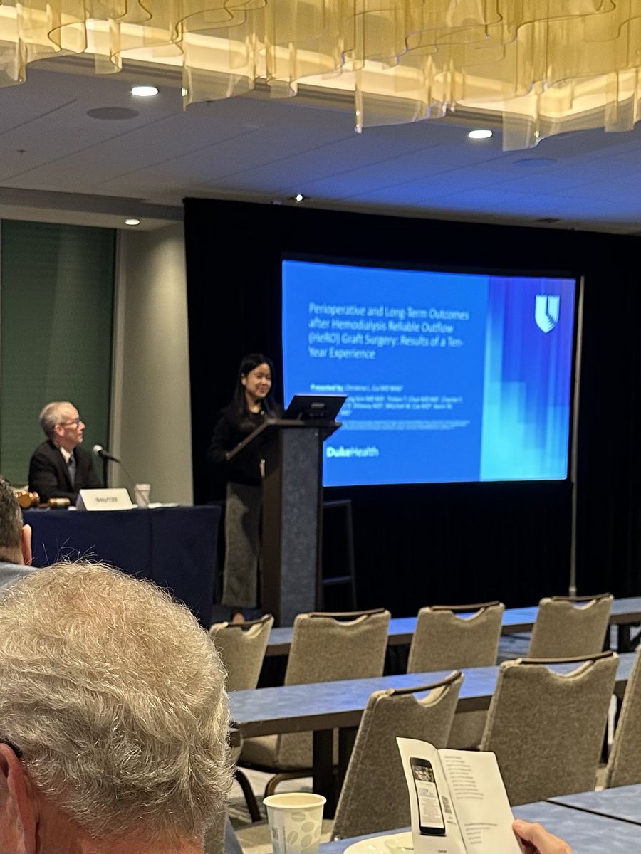 Incredible presentation by <a href="/christinalcui/">Christina Cui</a> on long-term outcomes after HeRO graft surgery #SAVS25