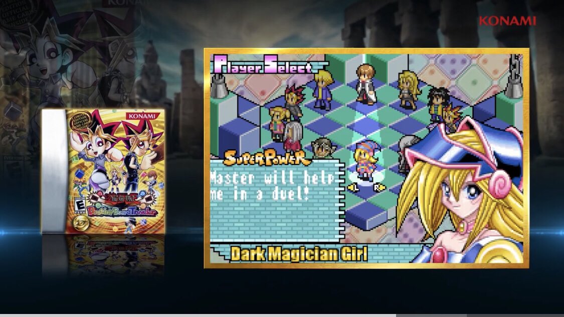 Looks like Destiny Board Traveler for the Yugioh Early Days Collection is  using a new font! It's more readable than the original and keeps the  original colors from JP unlike the European