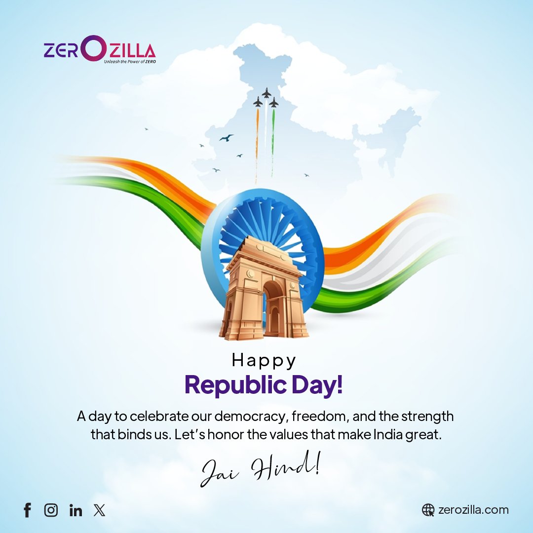 Zerozilla_com's tweet image. Wishing you a Happy Republic Day. May our nation continue to march towards progress, peace, and prosperity. 

#RepublicDay2025 #India #zerozilla