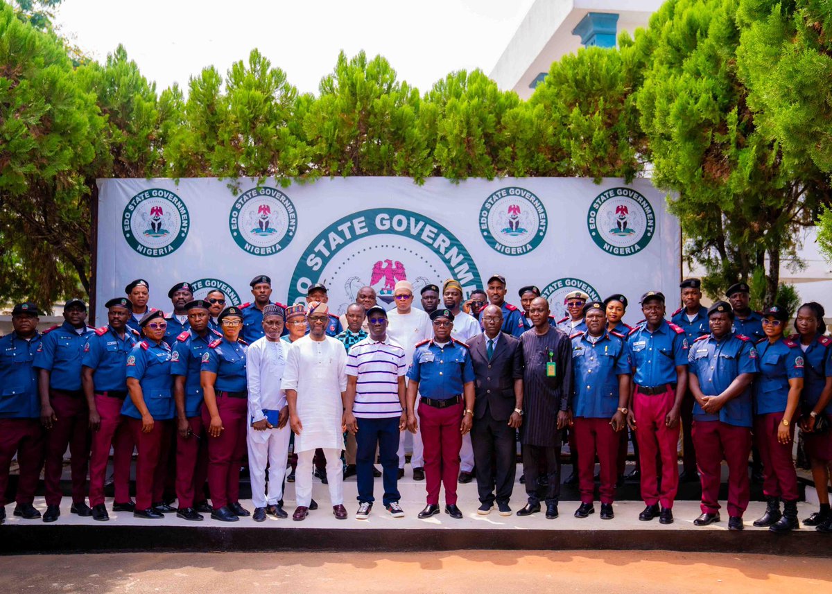 m_akpakomiza's tweet photo. Today, I officially decorated the Managing Director of the Edo State Traffic Management Agency (EDSTMA) Engr. Stainless Ijegede. This is to reaffirm our administration's commitment to efficient traffic management and road safety in Edo State.

I also used the medium to charge all EDSTMA staff to diligently fulfill their roles, which include ensuring road safety, reducing congestion, educating the public on traffic regulations and enforcing compliance with fairness and professionalism. Together, we are building safer roads and a more organized transportation system for the benefit of all Edo citizens.

Sen. Monday Okpebholo 
Executive Governor, EdobState.