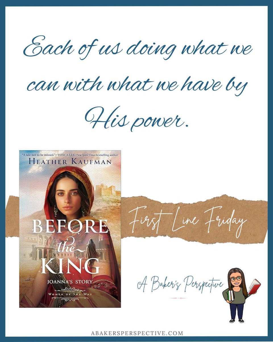 Ok, this technically isn't the first line, BUT it's a line that spoke right to my heart. 

What book are you reading today? Share the first line on my blog or right here in the comments!

buff.ly/4hqeTa0 

#firstlinefriday #BeforetheKing #heatherkaufman #biblicalfiction