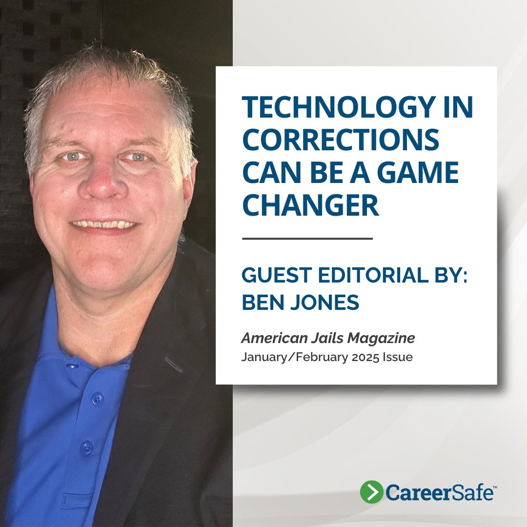 CareerSafe (@careersafe) on Twitter photo We're proud to highlight Ben Jones, our outstanding Account Executive, for his insightful guest editorial in American Jails (The Magazine of the <a href="/AmerJail/">American Jail Assoc.</a> Association)! ππ
Check out the article: bit.ly/4asRRNu
#CareerSafe #CorrectionsEducation #TechInCorrections We're proud to highlight Ben Jones, our outstanding Account Executive, for his insightful guest editorial in American Jails (The Magazine of the <a href="/AmerJail/">American Jail Assoc.</a> Association)! ππ
Check out the article: bit.ly/4asRRNu
#CareerSafe #CorrectionsEducation #TechInCorrections