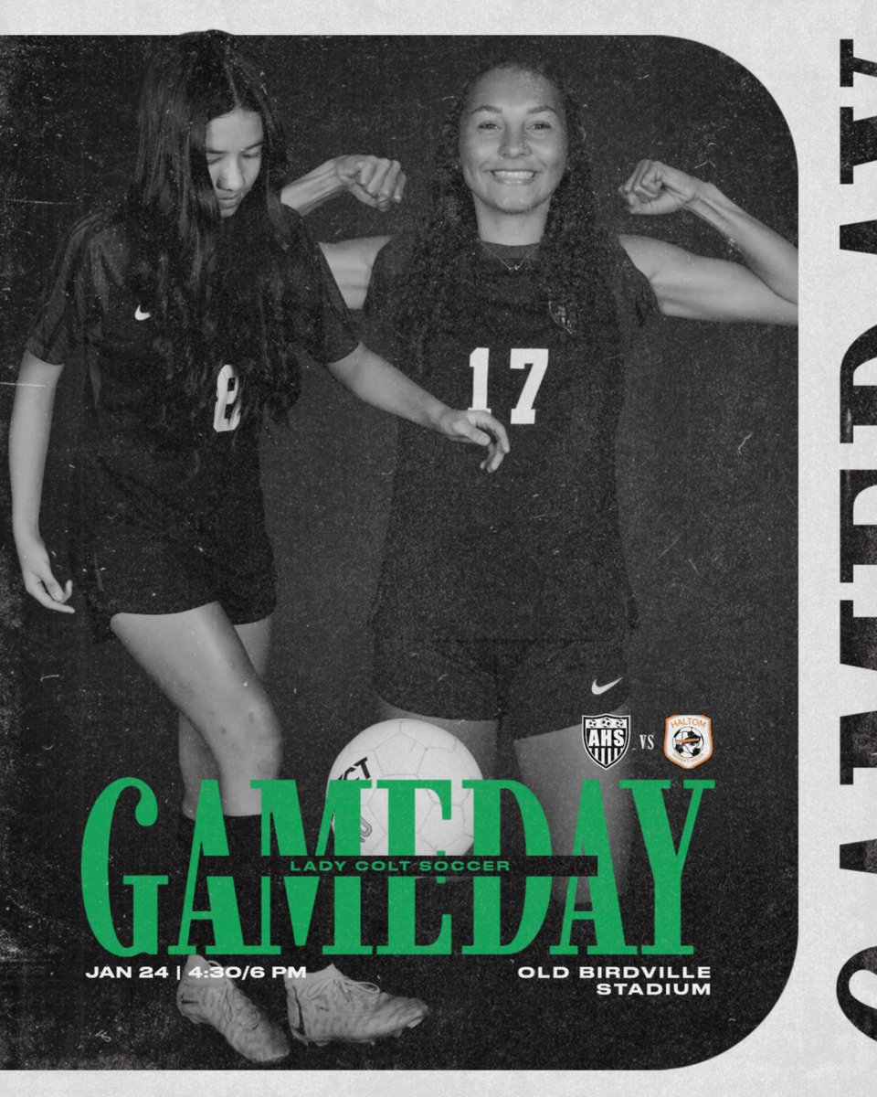 ladycolt_soccer's tweet photo. 🚨GAMEDAYYY🚨

First District game of the season!! Come support your Lady Colts!

🆚 Haltom
⌚ JV @ 4:30 / V @ 6 PM
📍 Old Birdville Stadium

📸 JR. Mayla Dawkins
📸 FR. Adelina Martinez

JV2 will be at home vs. LD Bell @ 6PM 💚💚 https://t.co/aC4XtTYYcf