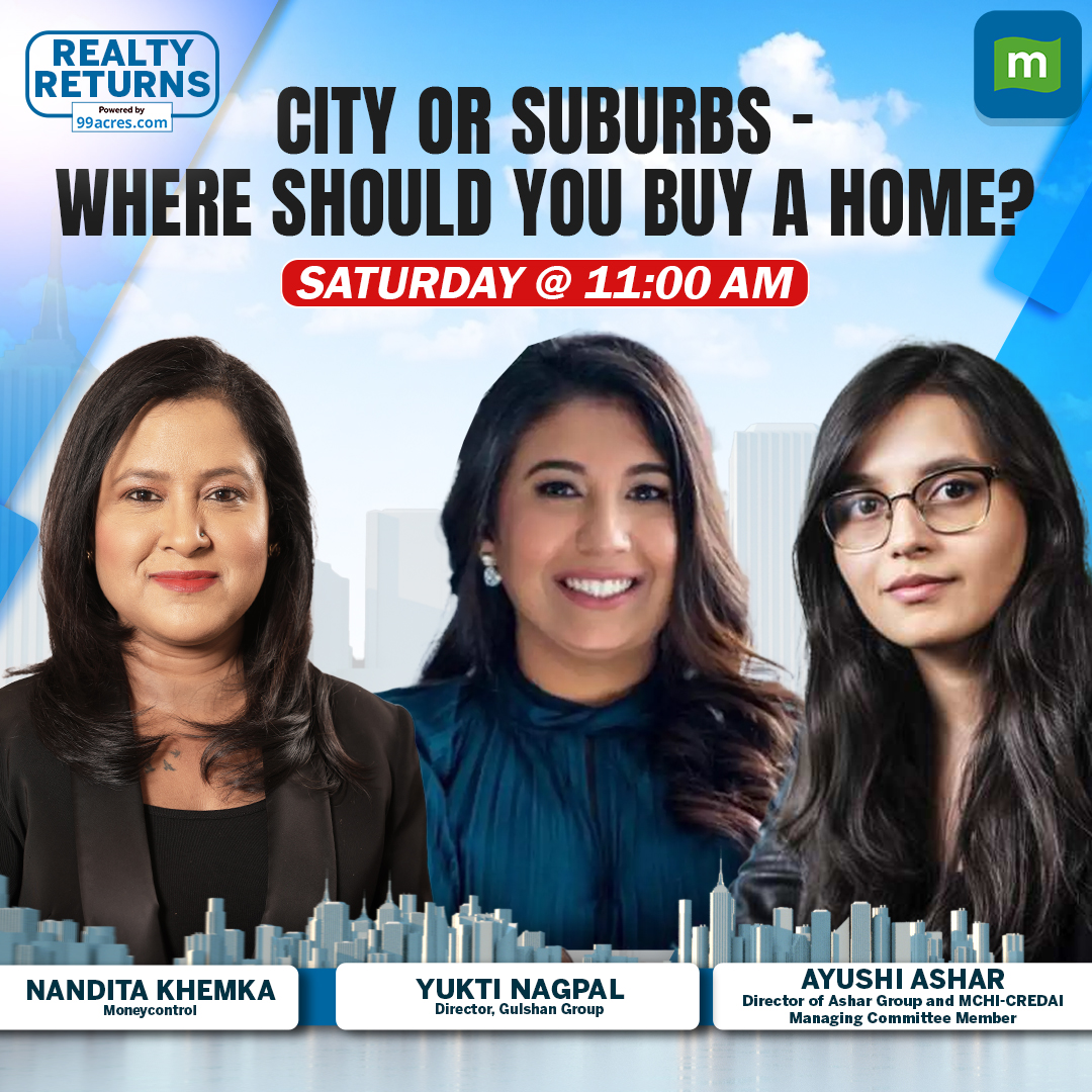 moneycontrolcom's tweet image. #RealtyReturns | 🏙️ Luxury city living or 🌳 spacious suburban homes? Which is the better real estate investment?

We dive into the conversation with Ayushi Ashar Director of Ashar Group and MCHI-CREDAI Managing Committee Member and Yukti Nagpal, Director, Gulshan Group to…
