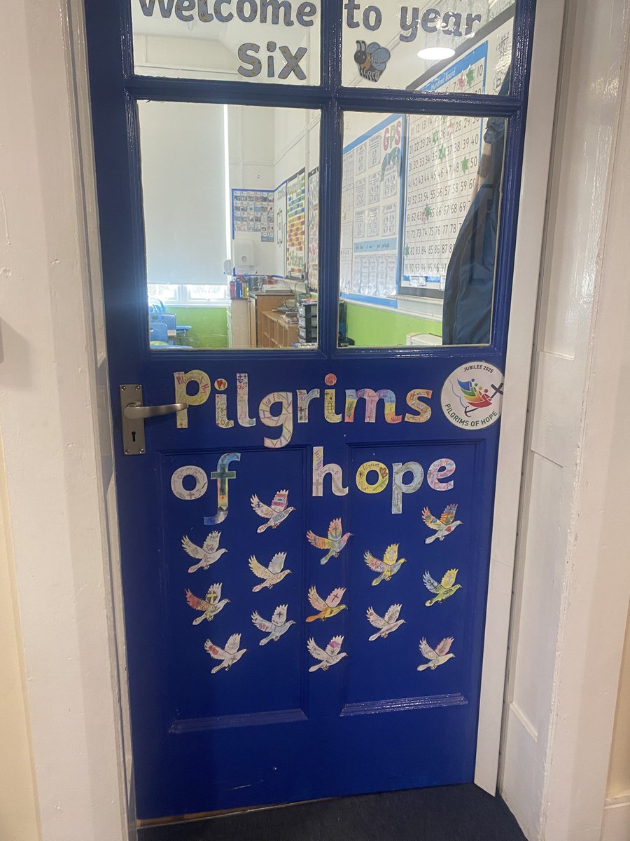 StCuthsCLS's tweet photo. It’s jubilee launch day and although the weather disrupted our launch assembly, we have still created our ‘holy doors’ to show we are pilgrims of hope! @CAFODHN @EthosBWCET1 💙 https://t.co/4XVe0q4sl4