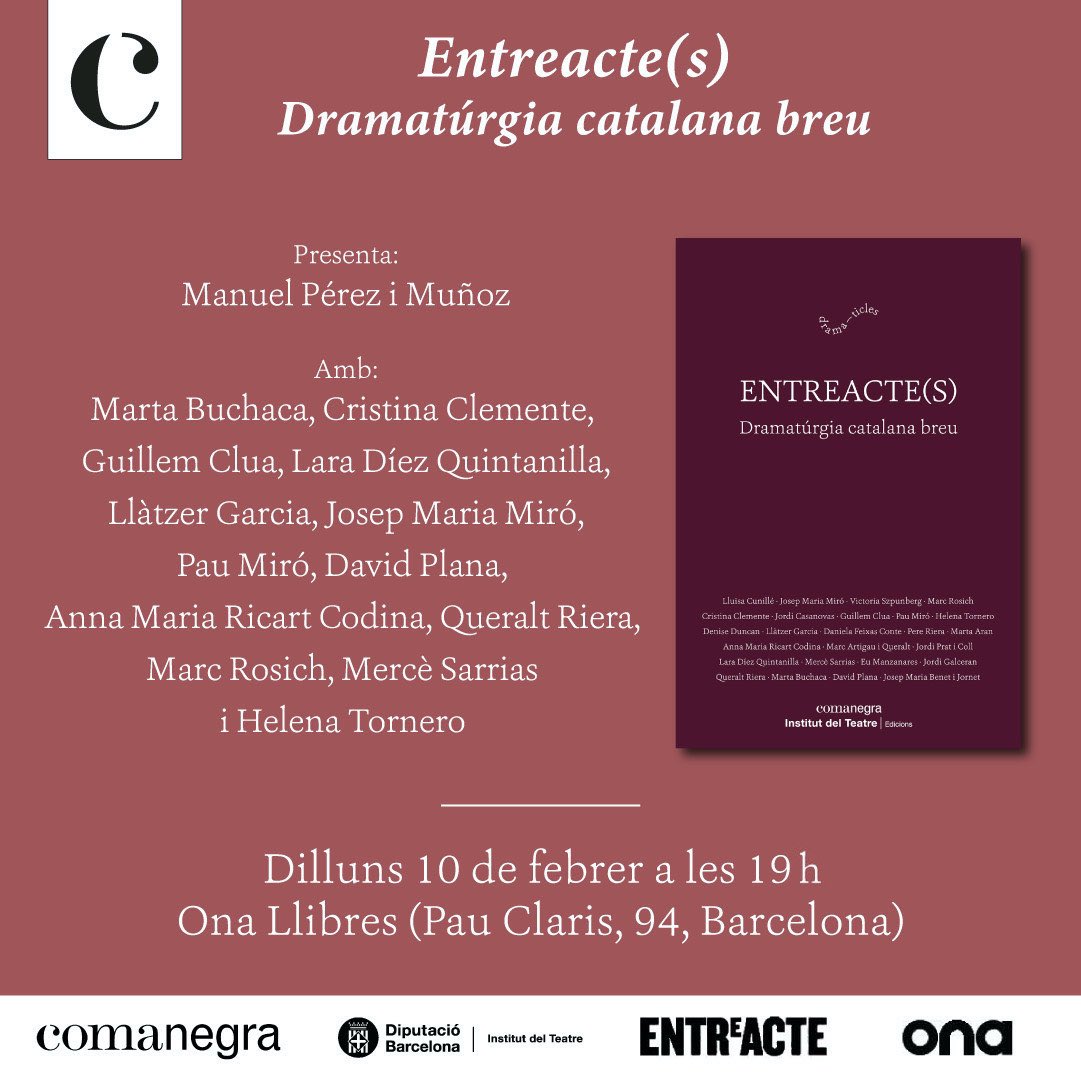 Un llibre col·lectiu de dramatúrgia catalana mereixia una celebració coral a l'altura i ens fa una il·lusió increïble anunciar que AIXÒ passarà el dilluns 10 de febrer a <a href="/OnaLlibres/">Ona Llibres</a> amb gairebé una quinzena de les veus teatrals del moment. Amants del teatre, veniu, que serà únic!