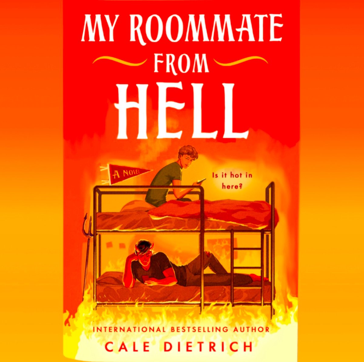 COVER / TITLE REVEAL!

I’m so incredibly excited to reveal the title and cover of my next book: MY ROOMMATE FROM HELL!

It’s a queer YA about a guy who goes to college and discovers that his annoying (and annoyingly hot) roommate is a literal demon.