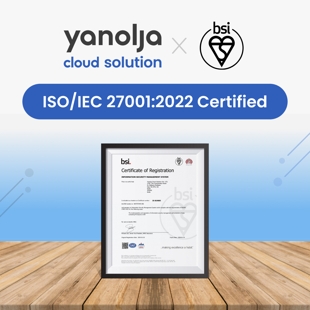 We've got some exciting news! 🎉

Yanolja Cloud Solution 𝐡𝐚𝐬 𝐨𝐟𝐟𝐢𝐜𝐢𝐚𝐥𝐥𝐲 𝐞𝐚𝐫𝐧𝐞𝐝 𝐭𝐡𝐞 𝐈𝐒𝐎/𝐈𝐄𝐂 𝟐𝟕𝟎𝟎𝟏:𝟐𝟎𝟐𝟐 𝐜𝐞𝐫𝐭𝐢𝐟𝐢𝐜𝐚𝐭𝐢𝐨𝐧! 

This means the highest international standards have recognized our commitment to keeping your data safe.