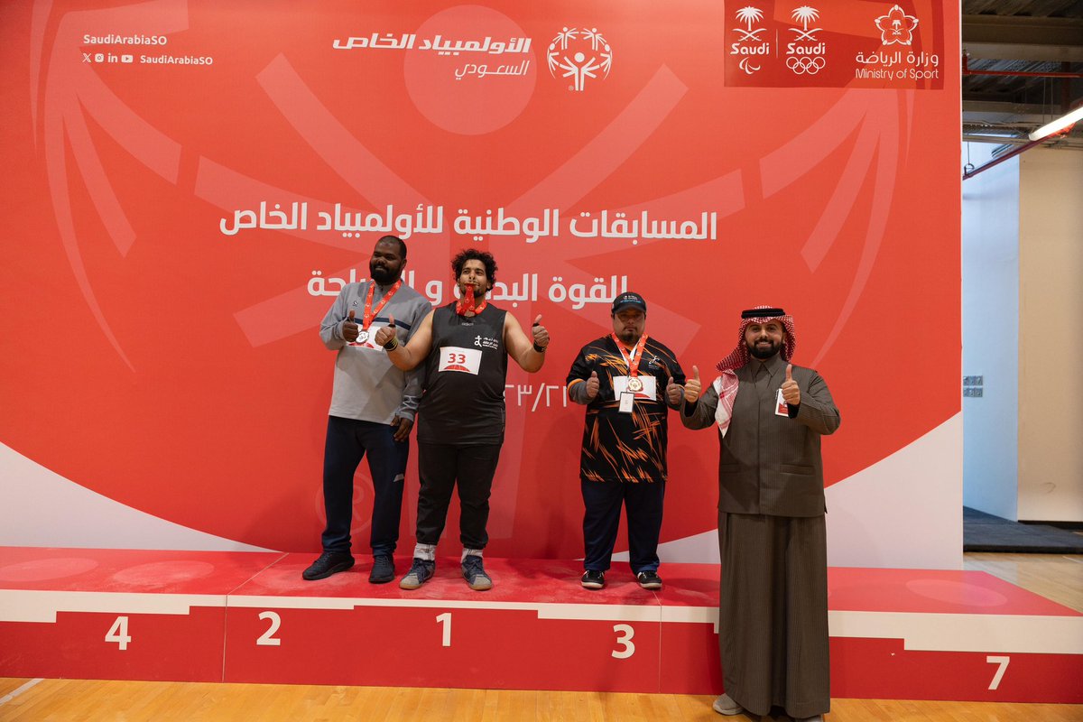 alehtygat's tweet photo. 📸  |  تغطية 

المسابقات ال��طنية للاولمبياد الخاص 
( للقوة البدنية والسباحة )
والمقامة في الرياض في الفترة 21-24 يناير 

🏆 | فاز اللاعب علي ناصر الحمدي 
باربع ميداليات ذهبية في القوة البدنية 🏋🏻‍♂️
🥇ذهبية الرفعة المميتة
🥇ذهبية الاسكوات 
🥇ذهبية الرفعة الصدرية
🥇ذهبية الترتيب النهائي 

ألف مبروووك للبطل 

@mosgovsa