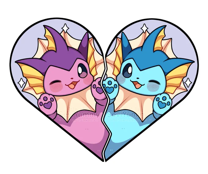 Vaporeon and Shiny Vaporeon  