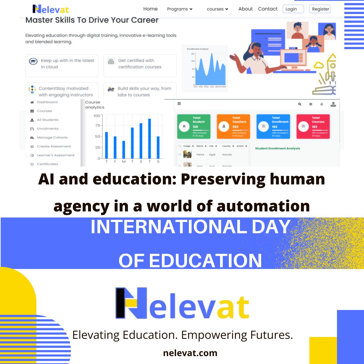 nelevat's tweet photo. Celebrating the International Day of Education🎉✨
Today, we join the world in recognizing the transformative power of education in shaping brighter futures. At NELEVAT, we believe education is more than a right, it's the foundation for innovation, empowerment, and lasting impact https://t.co/SXDWMd6mtH