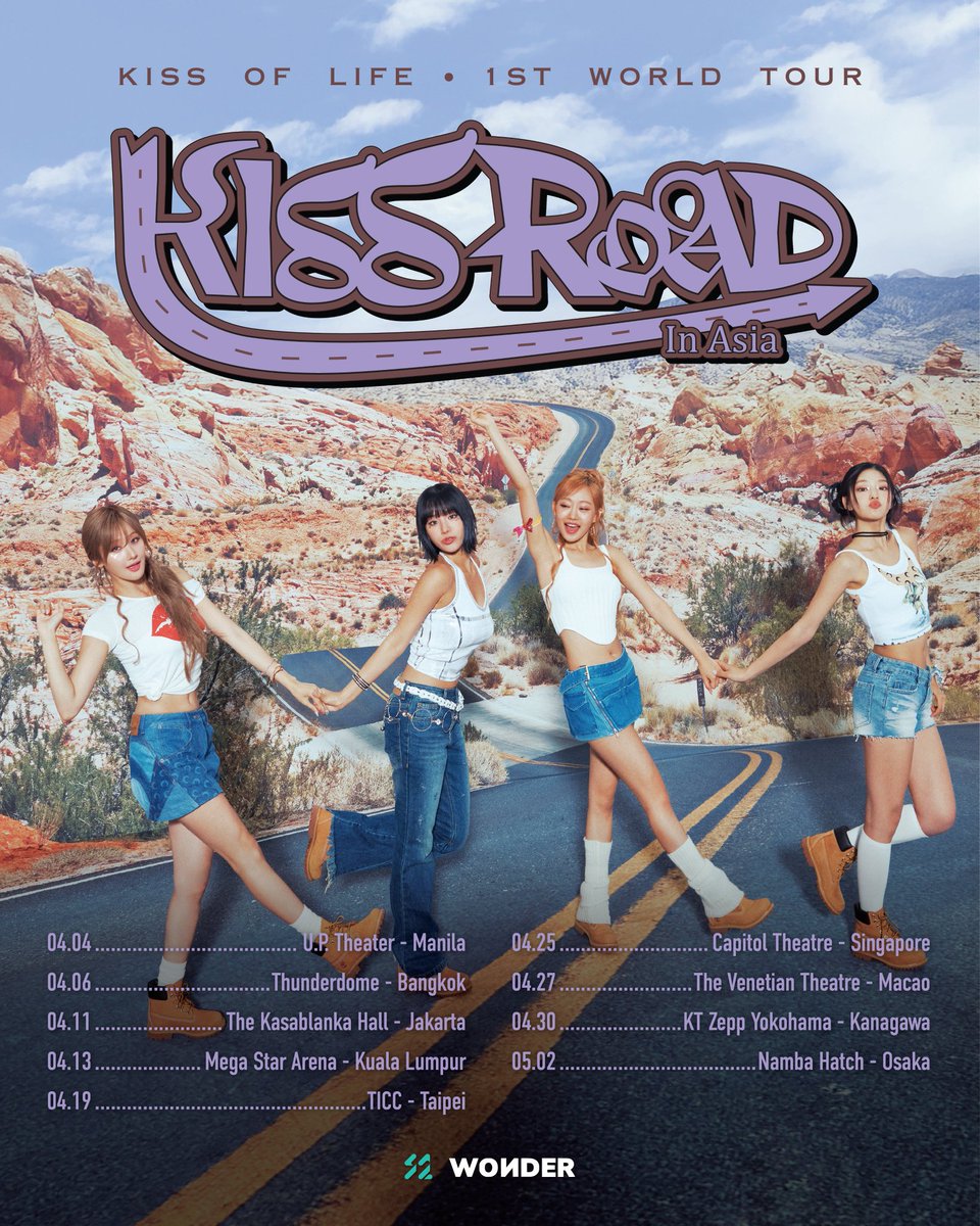 KPopInsiderJp's tweet photo. #KISSOFLIFE
1st WORLD TOUR
[KISS ROAD]

📍神奈川 / KT Zepp Yokohama
📅 4/30(水)

📍大阪 / Namba Hatch
📅 5/2(金)

会場近隣ホテルはツリーへ🔗↓↓

KISS OF LIFE キオプ ワルツ アジアツアー イルコン 日本 チケッティング https://t.co/OchKLEoeRt