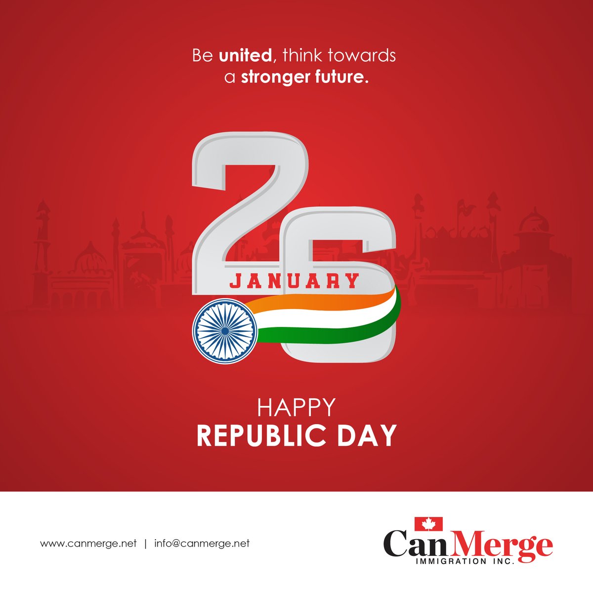 Canmerge1's tweet photo. Be united ๐ค; think of a stronger future ๐. This Republic Day ๐ฎ๐ณ, letโs honor unity and build a better tomorrow ๐. Happy Republic Day! ๐
https://t.co/aRrE2KjZXI
Email us at info@canmerge.net (or) call +1 (647) 594-0539
#CanMerge #HappyRepublicDay #RepublicDay2025 https://t.co/iy5iYuMy5Q