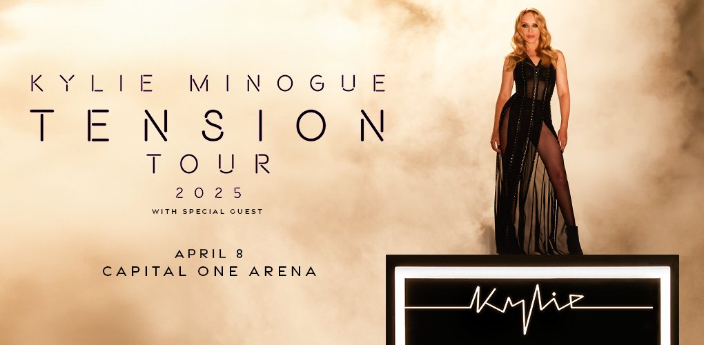 .<a href="/kylieminogue/">Kylie Minogue</a> TENSION TOUR 2025 (D-22) show at the Capital One Arena in Washington, on April 8 is 63% sold out, Touring Data reports.

Tix: bit.ly/3zKTOaf