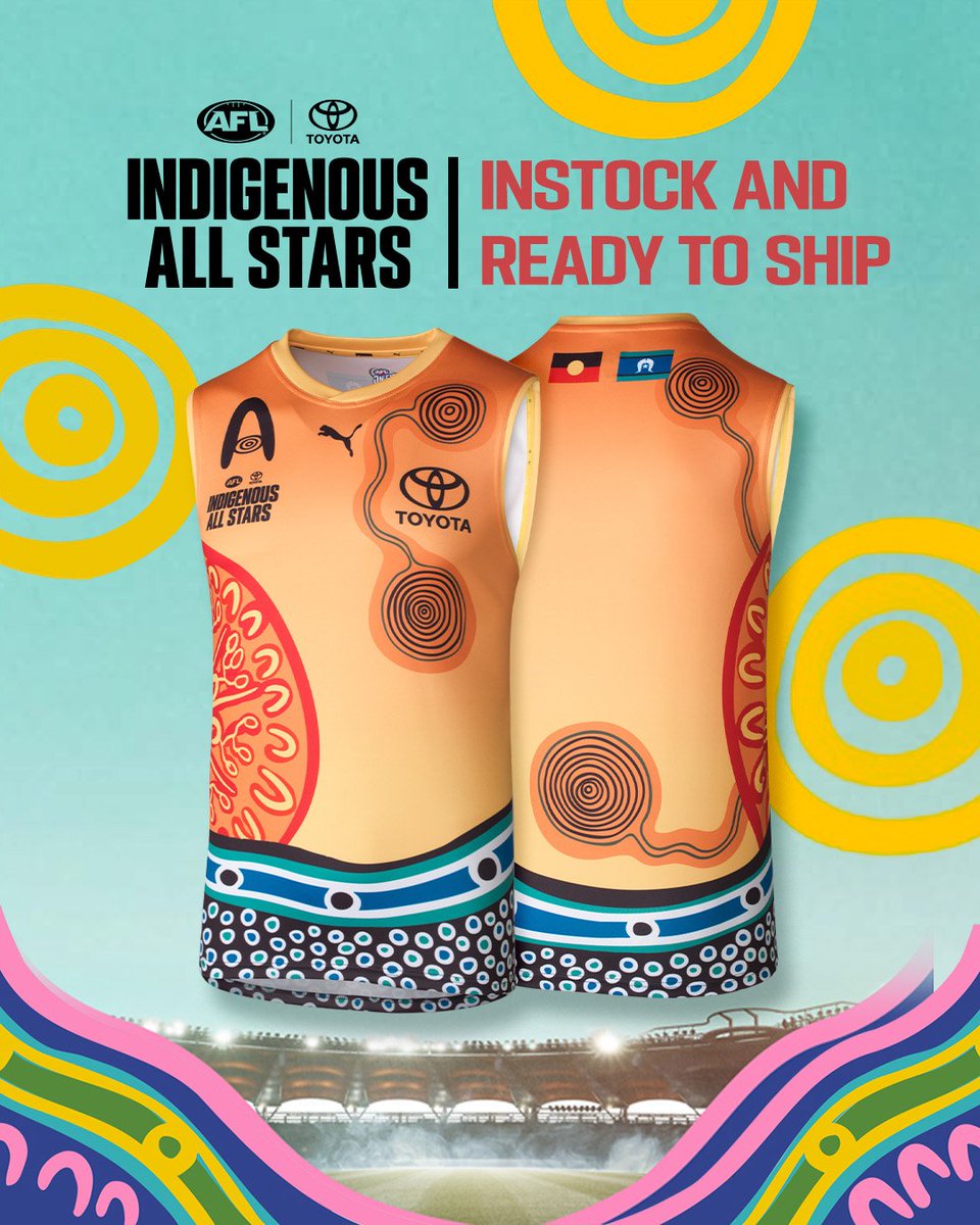 The Indigenous All Stars Guernsey has arrived and is ready to ship! 🌟 Available in youth sizes too—perfect for fans of all ages. 🙌 ⚡ Grab yours now while stocks last! #yourteamyourstore