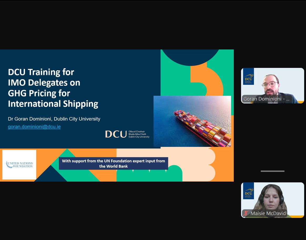 Goran Dominioni (@gorandominioni) on Twitter photo Yesterday, we welcomed at <a href="/DCU/">Dublin City University</a> 70 delegates to <a href="/IMOHQ/">International Maritime Organization</a> from over 30 countries for training on #ghg pricing ahead of #MEPC83. ⚓️
Many thanks to all participants, the <a href="/unfoundation/">United Nations Foundation</a> for making this possible, the <a href="/WorldBank/">World Bank</a> for expert support, and <a href="/dhand67/">Derek Hand</a> for a warm welcome! Yesterday, we welcomed at <a href="/DCU/">Dublin City University</a> 70 delegates to <a href="/IMOHQ/">International Maritime Organization</a> from over 30 countries for training on #ghg pricing ahead of #MEPC83. ⚓️
Many thanks to all participants, the <a href="/unfoundation/">United Nations Foundation</a> for making this possible, the <a href="/WorldBank/">World Bank</a> for expert support, and <a href="/dhand67/">Derek Hand</a> for a warm welcome!
