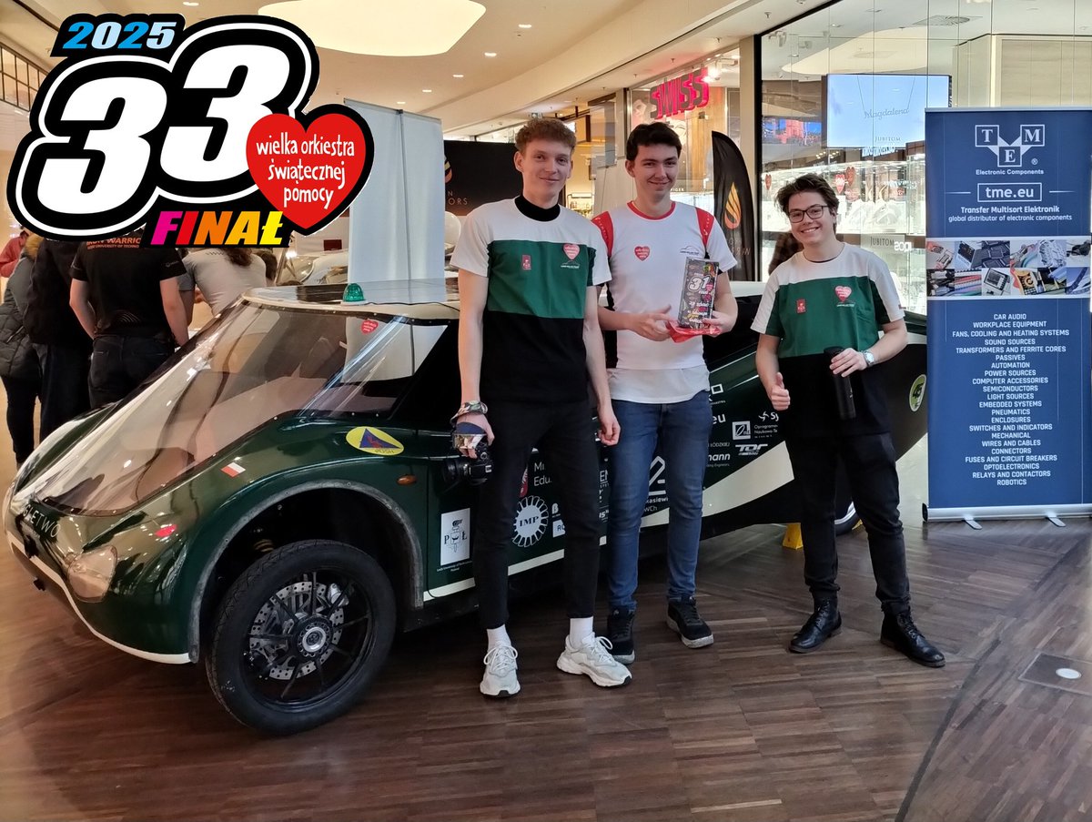 🏎☀️ You can meet us in Manufaktura tomorrow!
All  weekend, Lodz Solar Team will be present as part of the 33rd Grand Finale of <a href="/fundacjawosp/">WOŚP</a>. 
👉 We invite you to see our unique, masterful solar vehicle Eagle Two!

See you in Manufaktura at our stand next to Empik and Douglas!