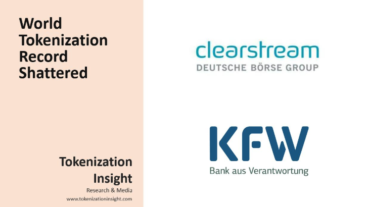 CyprxResearch's tweet image. German bank KfW shatters world record:

-€9B digital bond issued on Clearstream&apos;s D7 platform
-Over €20B total issuance, 550k+ securities
-Clear regulations driving tokenization boom

US policy shift could spark global race. Who&apos;ll lead? #TokenizedFinance #DigitalBonds