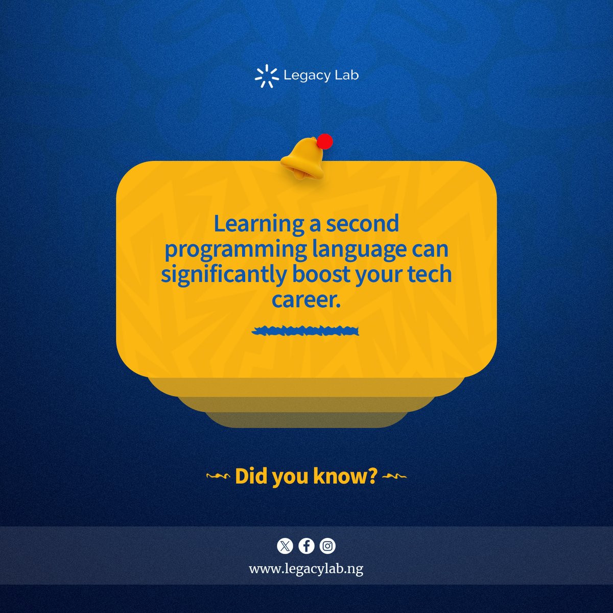legacylabng's tweet photo. Take the leap—it’s not just about adding a line to your résumé, it’s about sharpening your edge in a competitive field.
#FunFactFriday #ProgrammingSkills #TechGrowth #CodeBetter #CareerBoost https://t.co/JGovIHtrno