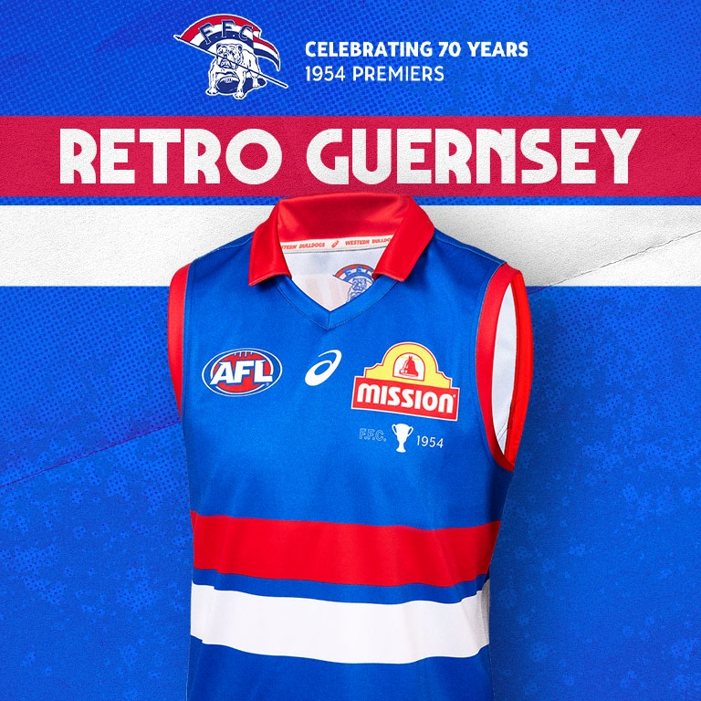 Western Bulldogs Retro Guernsey - NOW in-stock.
