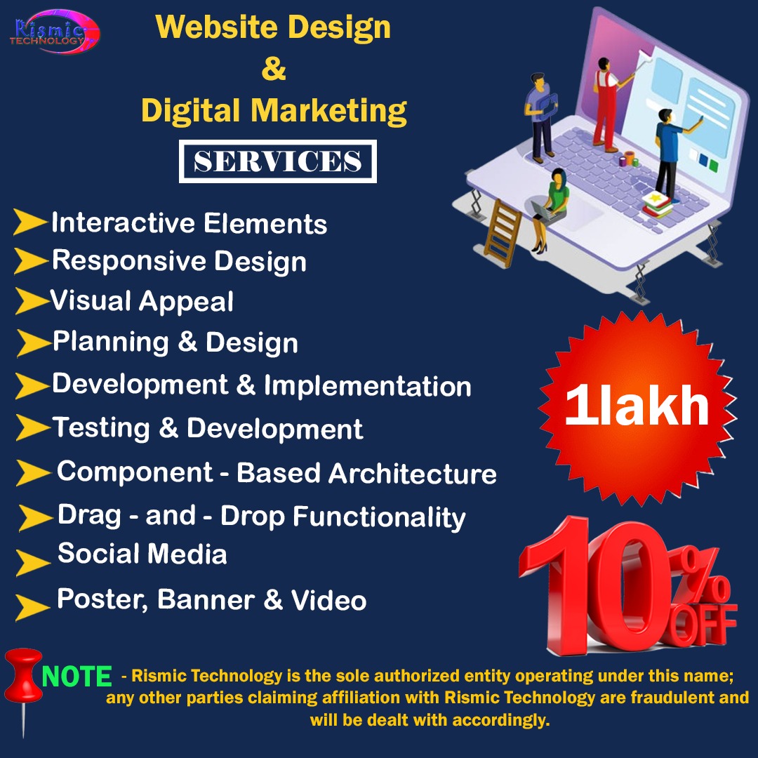 #rismictechnology #Itcompany #websitedesign #graphicswork #socialmediamarketing 
#specialoffer #hurryup #limitedoffer 
rismictechnology.com
👆👆👆👆👆👆👆
Visit our website link
📞📞📞📞7439717637