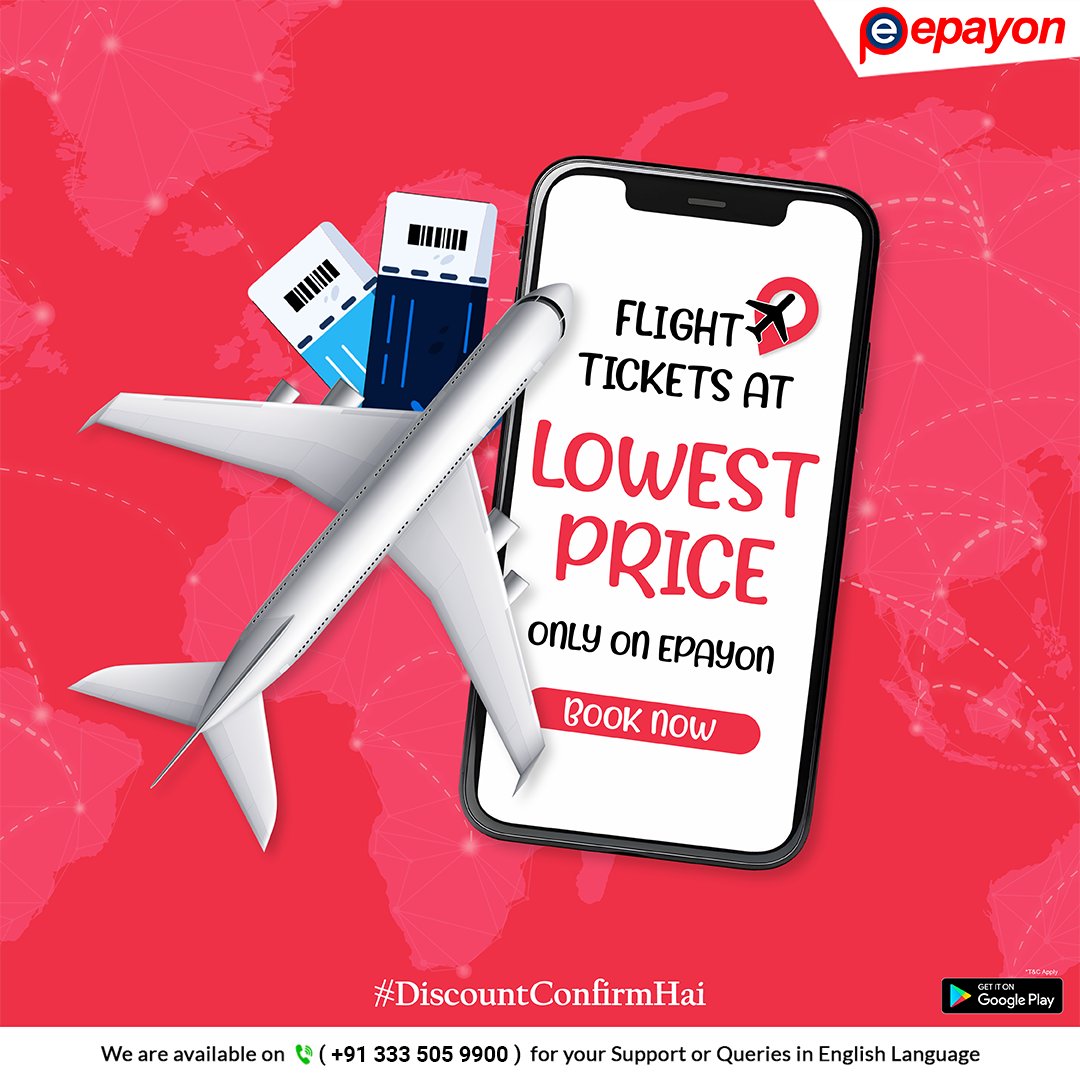 ePayonApp's tweet image. 𝗕𝗶𝗴 𝗗𝗲𝘀𝘁𝗶𝗻𝗮𝘁𝗶𝗼𝗻𝘀 𝘄𝗶𝘁𝗵 𝗖𝗵𝗲𝗮𝗽 𝗙𝗹𝗶𝗴𝗵𝘁𝘀 𝗼𝗻𝗹𝘆 𝗼𝗻 𝗲𝗣𝗮𝘆𝗼𝗻. ✈
🔗epayon.app
𝗪𝗵𝗮𝘁𝘀𝗔𝗽𝗽 𝗖𝗵𝗮𝗻𝗻𝗲𝗹: whatsapp.com/channel/0029Va…

#FlightTicket #FlightTicketBooking #Discounts #discountoffer #ePayon #DiscountConfirmHai
