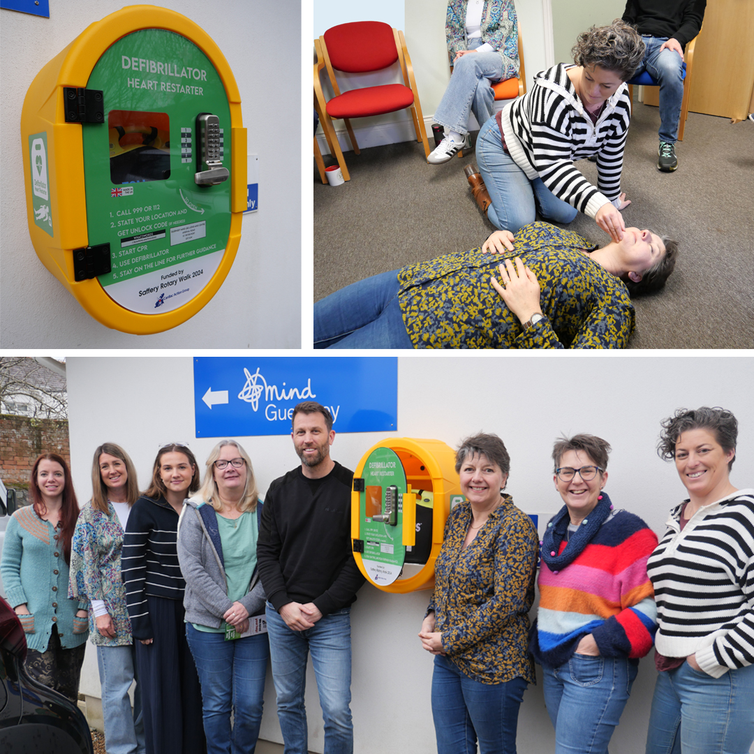 It's been a busy morning here at Guernsey Mind as we've learned how to use our new defibrillator! Thank you to <a href="/CardiacAction/">Cardiac Action Group</a> and to <a href="/SRIslandWalk/">Saffery Rotary Walk</a> Rotary Walk for their generous donation that made this possible. It's it's reassuring to know it's there if needed.