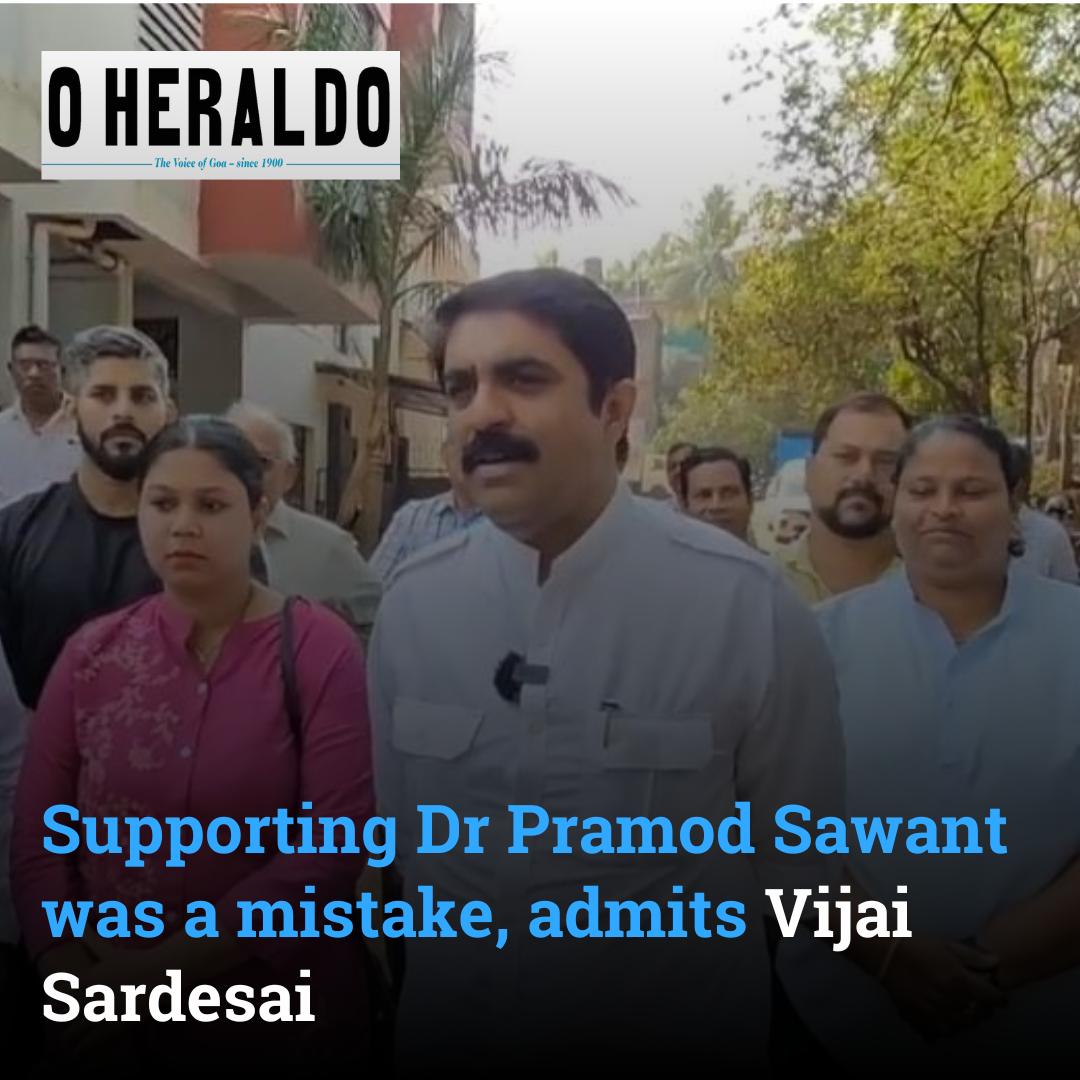 oheraldogoa's tweet image. "I made a mistake by supporting Dr Pramod Sawant-led government. I admit it was an error. I supported him, he became the Chief Minister, and now he is troubling us," says Sardesai in a strong statement.

@VijaiSardesai
@goacm @BJP4Goa #Goa
#GoaPolitics #PoliticalAccountability