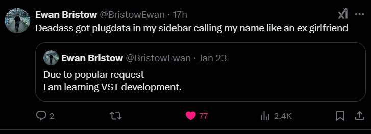 LUVI_QUINT's tweet photo. @BristowEwan Bro is going through every emotion possible... This is what plugdata does to a healthy man. https://t.co/mqAtDRPC4A