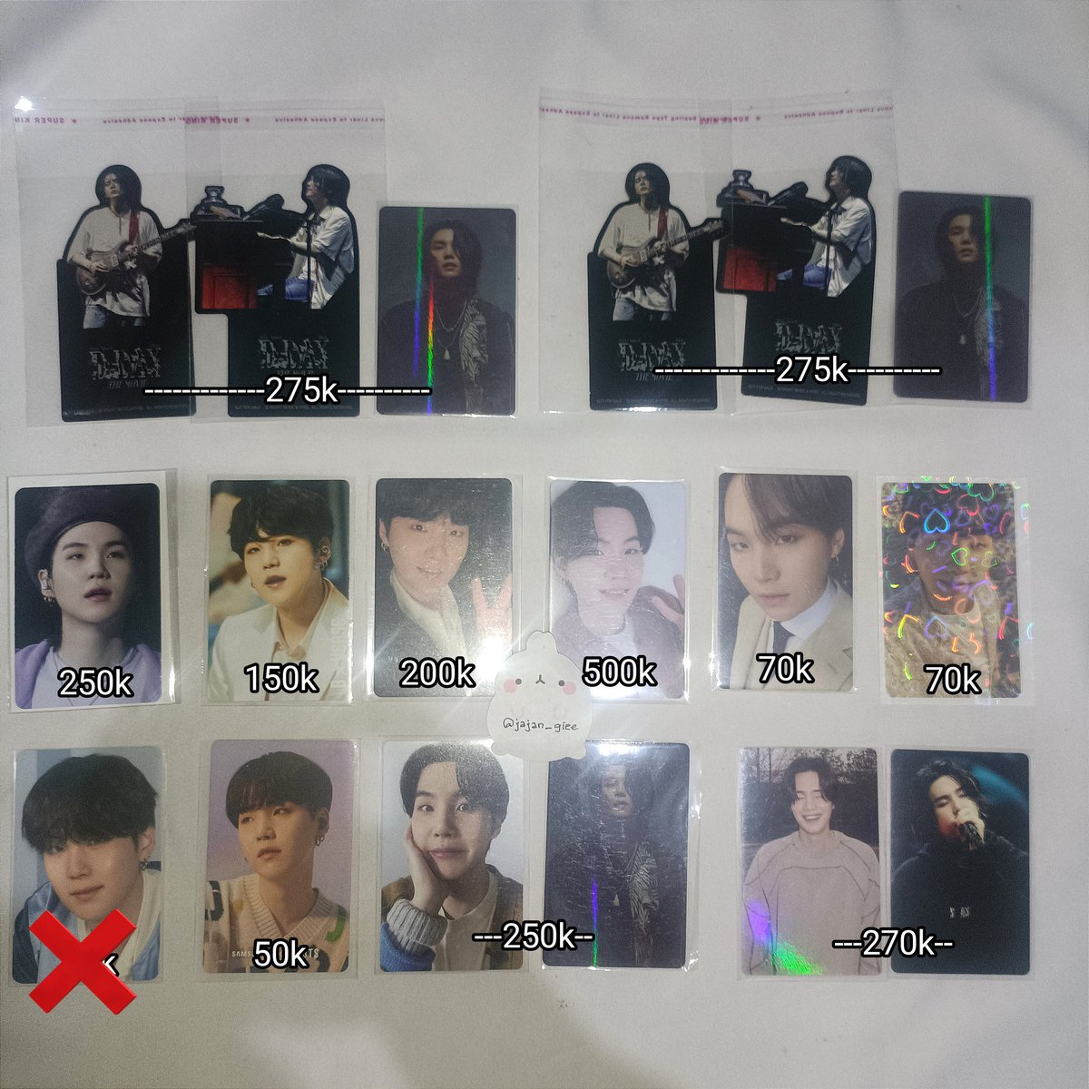 Jajan_Giee's tweet photo. Help RT💜
WTS SUGA BTS

💸on pict (-adm, include pack)
✅ condi by dm
✅ 🍊 (CO video)
📍Medan🇮🇩
📨 Can ship WW

T. Wts bts ina suga photocard PC lfb Yoongi Agust D venda D-Day BTS pola jp Japan movie lenticular heat pc buyyer samsung ytc LD https://t.co/H2AyF3Ts1f