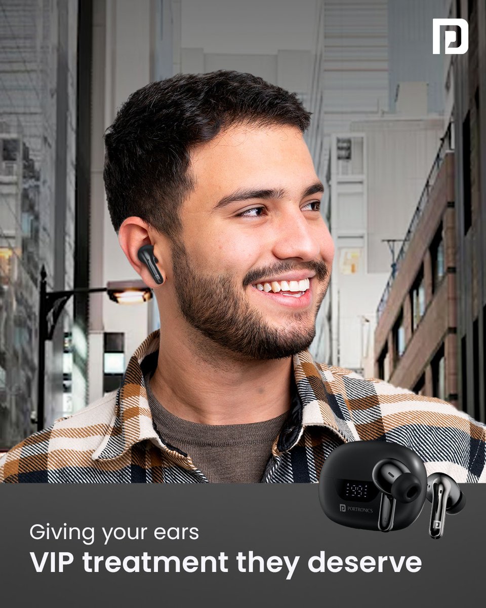 Portronics's tweet photo. Crystal-clear sound? It’s music to your soul!

🎶 Tune into harmony with Portronics Harmonics Twins 28 and hear the world The Easy Way! 🎧✨

#Wireless #Crystalclearsound #Seamlessaudio #Premiumaudio #Stylish #beats #office https://t.co/b57exYGpxD