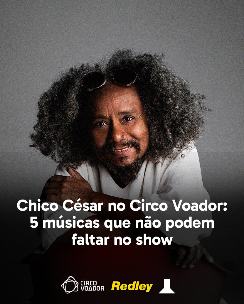crisrecords_'s tweet photo. 30 anos de “Aos Vivos” no Verão do @circo_voador ! ☀

Um dos principais nomes da música brasileira, @ChicoCesarOf, chega à lona mais famosa do Brasil nesse sábado. E celebrando esse momento, listamos cinco faixas pra você que é fã e vai curtir o show neste final de semana. 🧶 https://t.co/FBDmWL1OYG