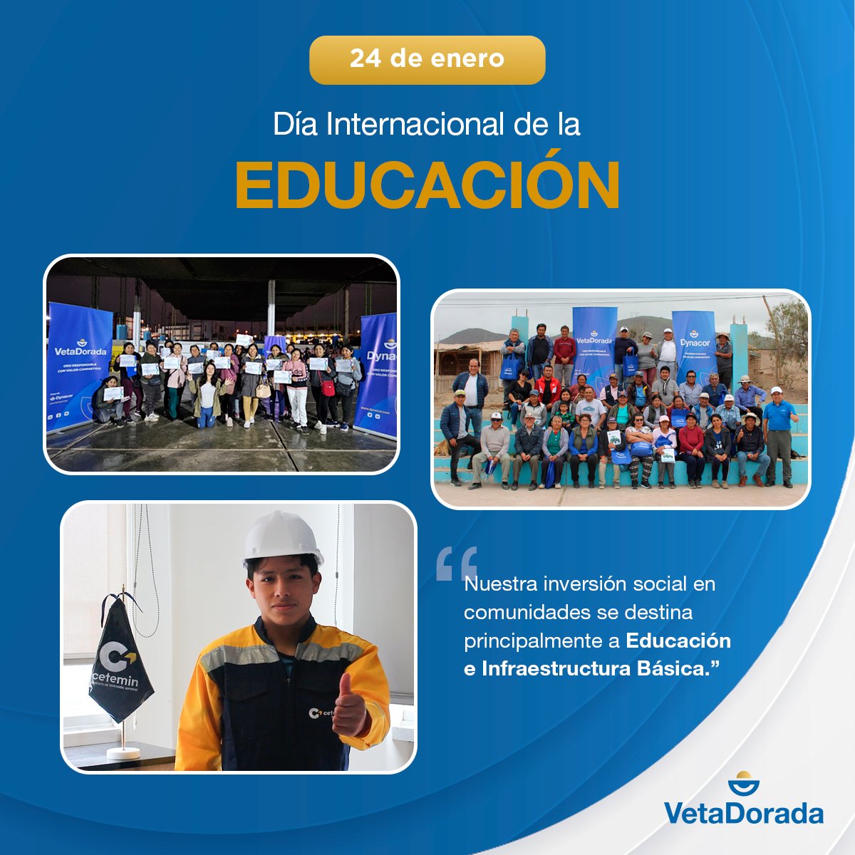 VetaDorada's tweet image. 📚 Día Internacional de la Educación

Creemos que la educación es clave para construir un futuro más próspero y equitativo. Hoy celebramos a todos los que hacen posible que el conocimiento transforme vidas y comunidades.
#VetaDorada #EducaciónParaElProgreso #DíaDeLaEducación