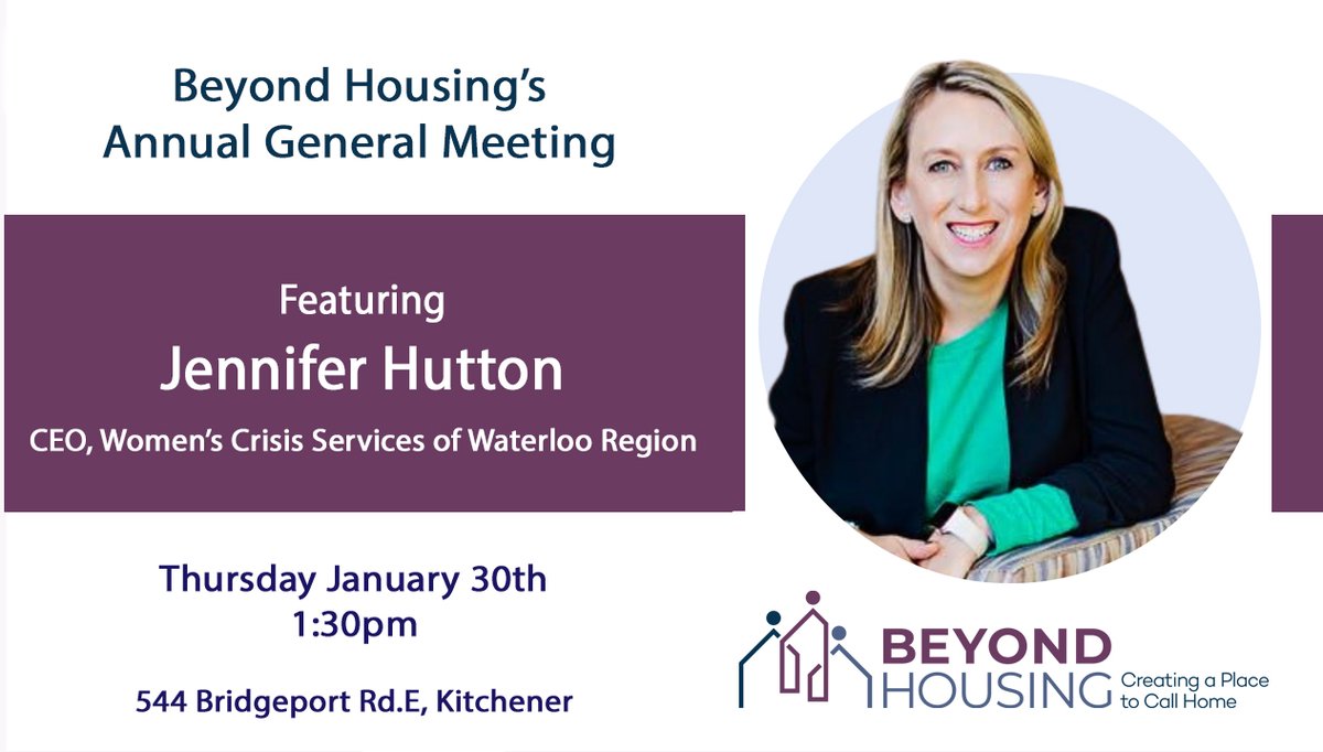 Don't forget to register so that you can hear firsthand about our new project in partnership with <a href="/WomensCrisisSWR/">Women's Crisis Services of Waterloo Region</a> Here's the link: beyondhousing.ca/news-events/up…