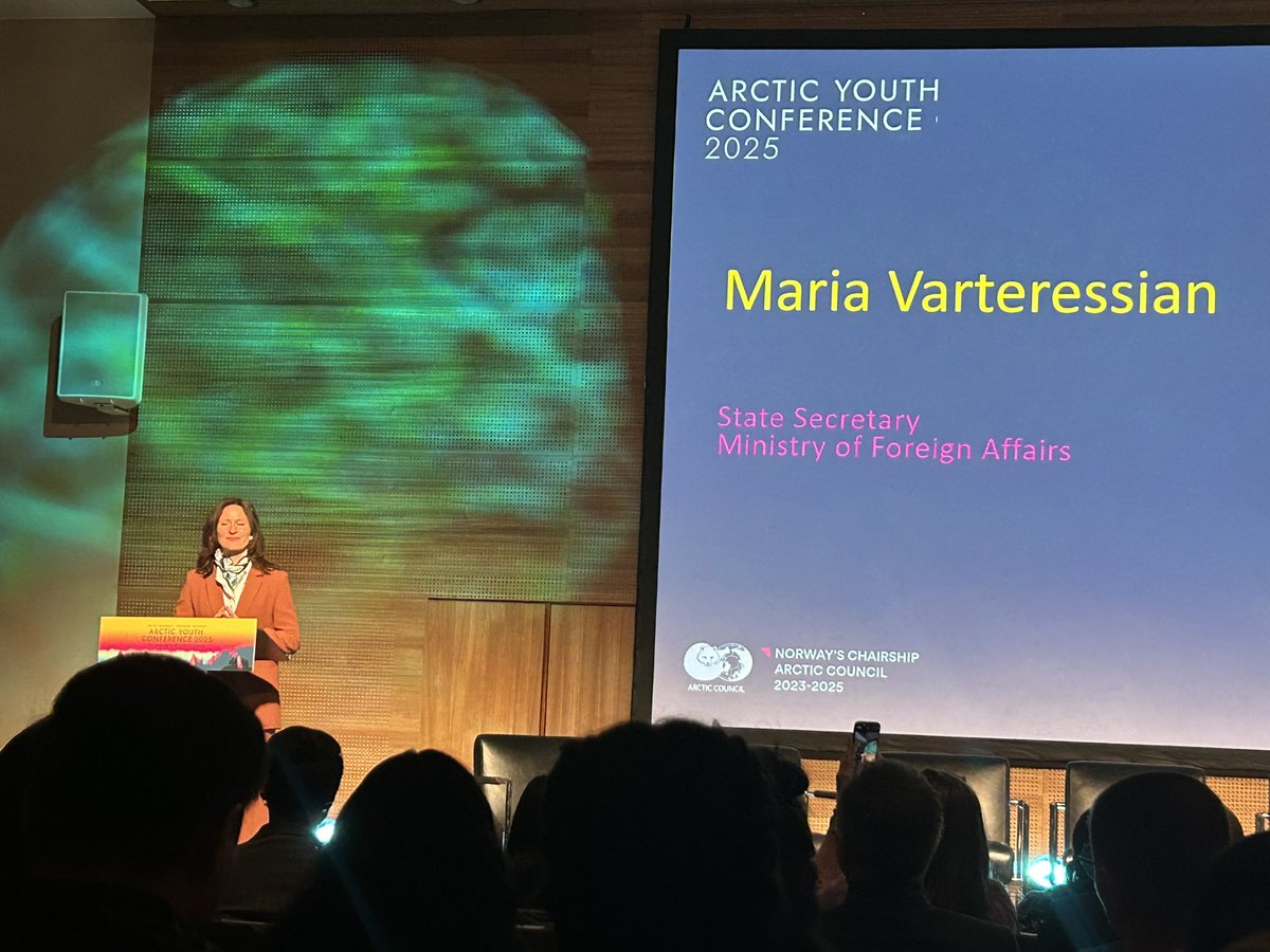 As always, eloquent opening statement by State Secretary <a href="/MVarteressian/">Maria Varteressian</a> at the Arctic Youth Conference. ”The youth deserve a centre stage when decisions about their future are made”. ”You are not only leaders of tomorrow but of today.”