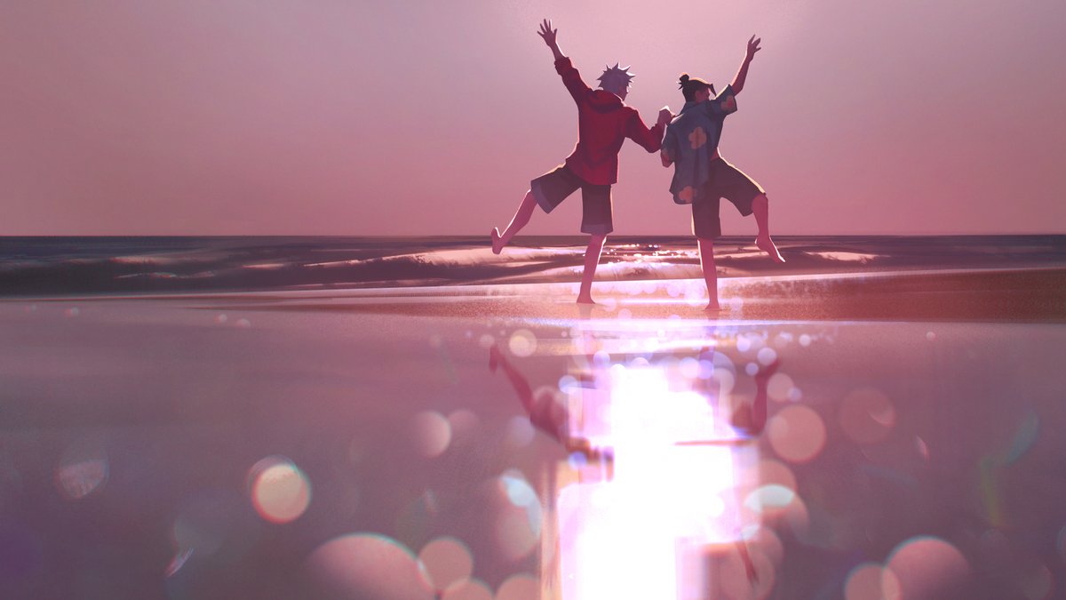 cljjsen's tweet image. Fall in love again and again #jjk #satosugu