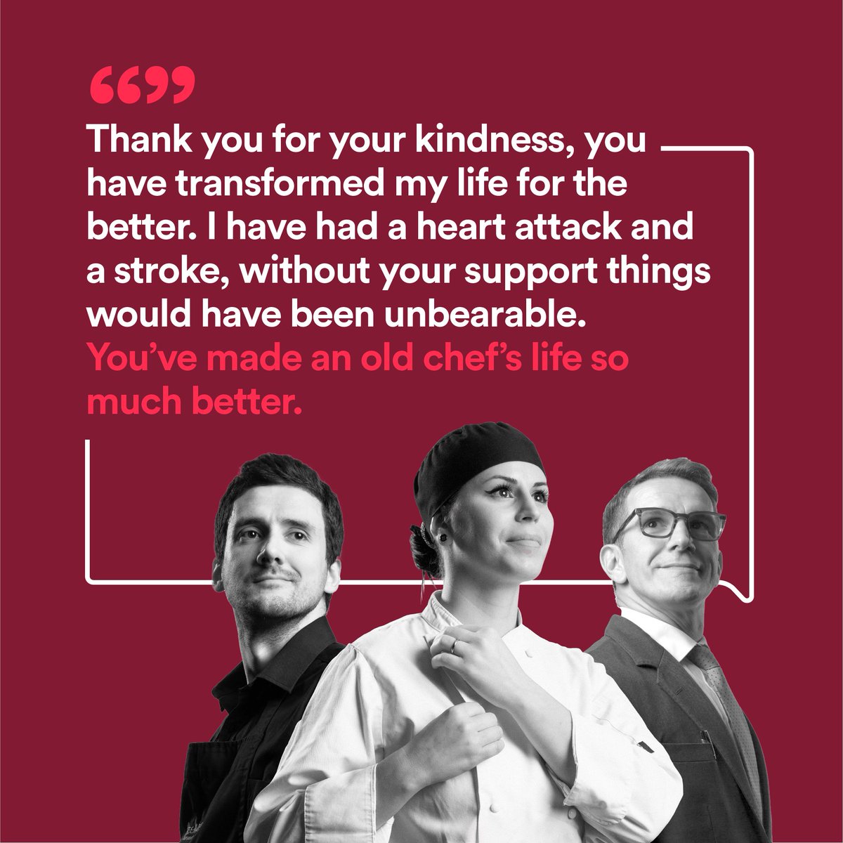 Whether you work in hotels, restaurants, pubs, bars or cafés, schools, hospitals or event venues, we’re here to give you the help, advice and support you need whenever times get tough.

Learn more at: hospitalityaction.org.uk

#wevegotyou