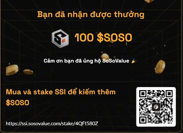 NHẬN LÌ XÌ SỚM  100 $SOSO <a href="/SoSoValueCrypto/">SoSoValue</a>

AE đăng kí checkin hàng ngày , theo dõi dự án để nhận Air mùa 2
ssi.sosovalue.com/stake/4QFI580Z
