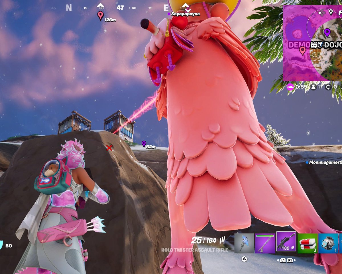 Haradraneth's tweet photo. Always got a flamingo butt in my face 😮‍💨 #fortnite #fortniteclips #gamergirl #haradraneth #gamer https://t.co/vEqDa9hsUO
