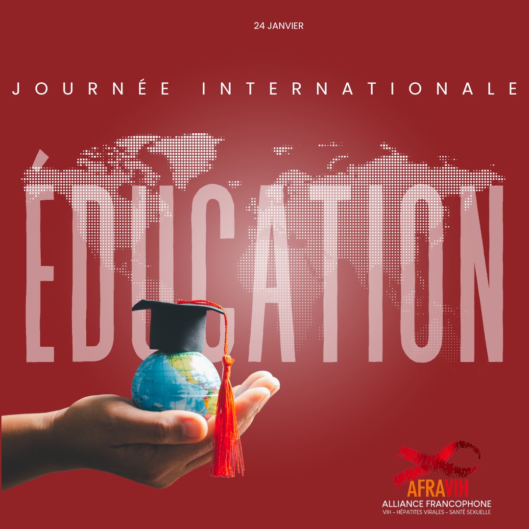 🎓🌍 Aujourd'hui, c'est la Journée Internationale de l'Éducation !

À l’AFRAVIH, nous nous engageons à transmettre notre savoir pour lutter contre les inégalités en matière de santé et promouvoir l'accès à l'information pour tous.