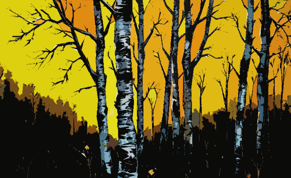 ArjenRoosWork's tweet image. GM friends, a BTS (sneak peak) image of a mixed media piece I am working on in super high res for printing on #Vitruveo
This is a generated vectorised image, not AI, created with #StudioArtist.