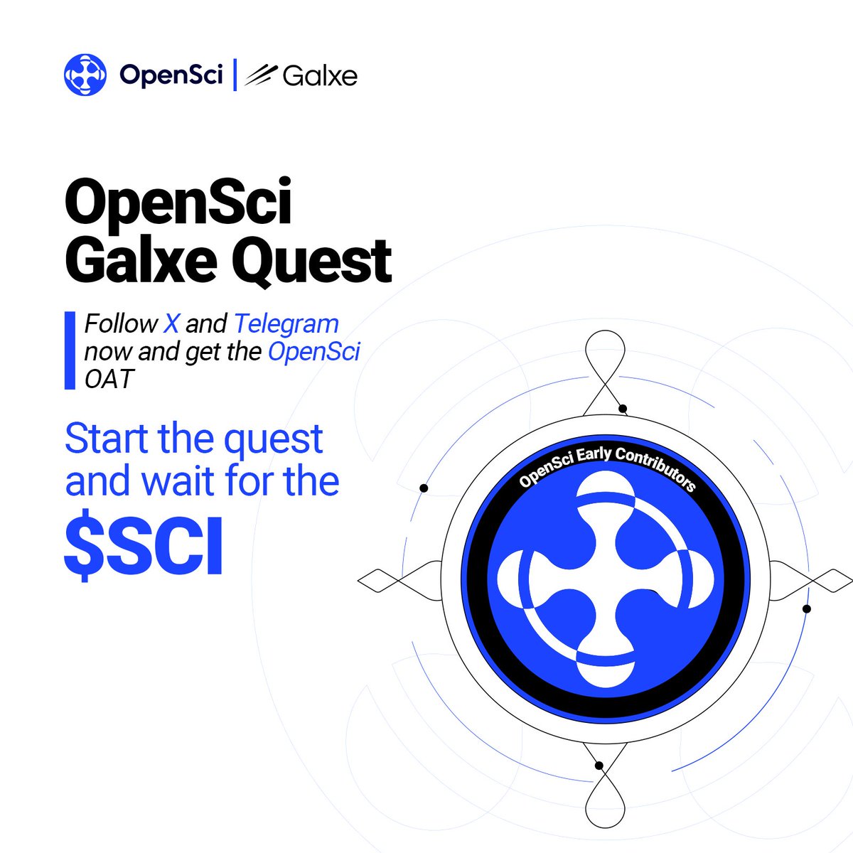 OpenSci.io (@opensci_io) on Twitter photo OpenSci Galxe Quest is on!
Pick up the OAT and get ready for airdrop campaign in the future 🚀
🔗app.galxe.com/quest/Opensci/…
Participation Steps:
1️⃣ Follow
<a href="/Opensci_io/">OpenSci.io</a>
2️⃣ ❤️Like and 🔄retweet this tweet & the video from Prof. Roger Kornberg right there.
3️⃣Join our Telegram OpenSci Galxe Quest is on!
Pick up the OAT and get ready for airdrop campaign in the future 🚀
🔗app.galxe.com/quest/Opensci/…
Participation Steps:
1️⃣ Follow
<a href="/Opensci_io/">OpenSci.io</a>
2️⃣ ❤️Like and 🔄retweet this tweet & the video from Prof. Roger Kornberg right there.
3️⃣Join our Telegram