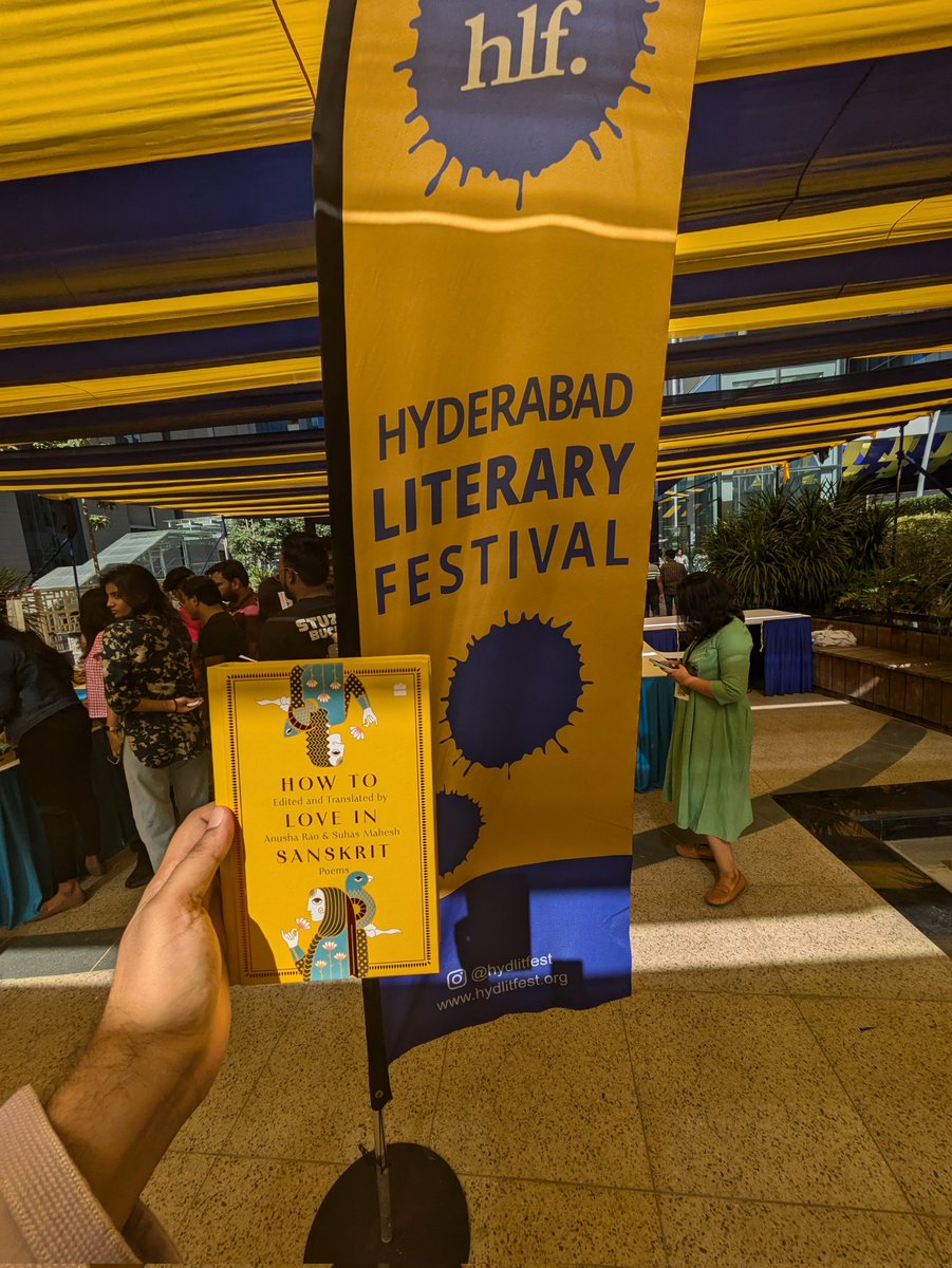 Talking at Hyderabad Lit Fest in 30 mins (Orwell 3 outdoors) w/ <a href="/AnushaSRao2/">Anusha Rao</a>