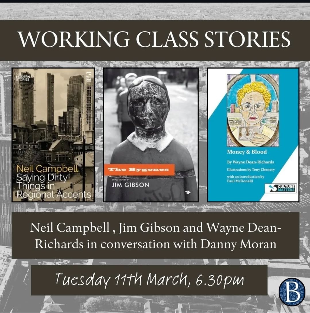 Jim Gibson (@jimmmmmbo) on Twitter photo Can't wait to be part of the Working Class Stories event at <a href="/BlackwellsMcr/">BlackwellsManchester</a> with @neilcambers and <a href="/WDeanRichards/">Wayne Dean-Richards</a> in March. If anyone's around, nip down for a chat ✌️ Can't wait to be part of the Working Class Stories event at <a href="/BlackwellsMcr/">BlackwellsManchester</a> with @neilcambers and <a href="/WDeanRichards/">Wayne Dean-Richards</a> in March. If anyone's around, nip down for a chat ✌️