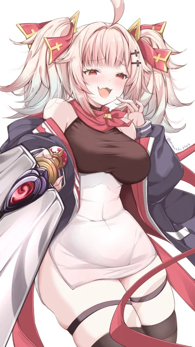 リクエストありがとうございましたヒーロー初描きーむちむち太もも良き#ヒーロー#アズールレーン #AzurLane#pixiv #Commission 